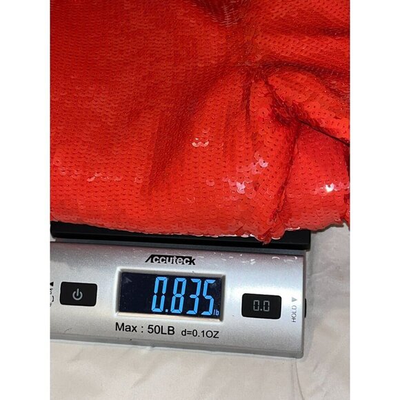 Reiss Red/Orange  Sequin Top 3/4-Sleeve Fitted Dress Size 4 - Picture 9 of 9